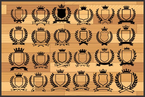 Download Royal Crest &amp; Shield Silhouette Bundle - Crest Collection