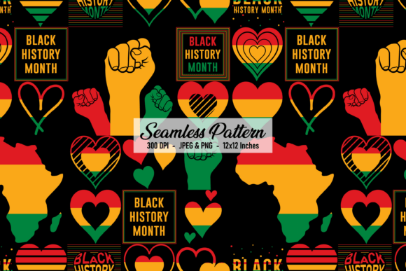 Download Black History Month Bauhaus Pattern - Premium Resources