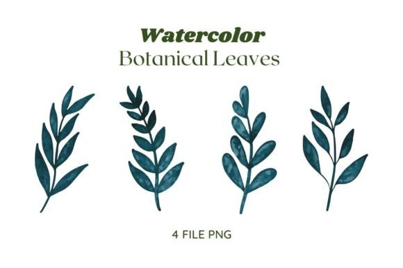 Download Botanical Watercolor Leaves Pack 18 - Botanical watercolor Collection