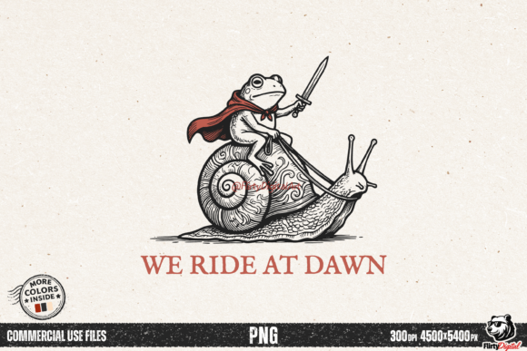 Download We Ride at Dawn Funny Frog Riding Snail - Funny Collection