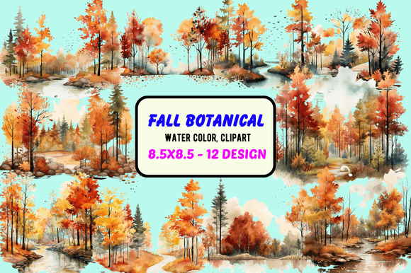 Download Falls Botanical Watercolor Sublimation - Botanical watercolor Collection