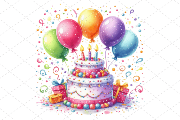 Download Watercolor Birthday Cake Clipart - Birthday Collection