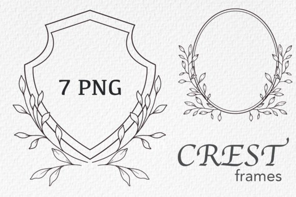 Download Floral Crest Frame Outline - Crest Collection