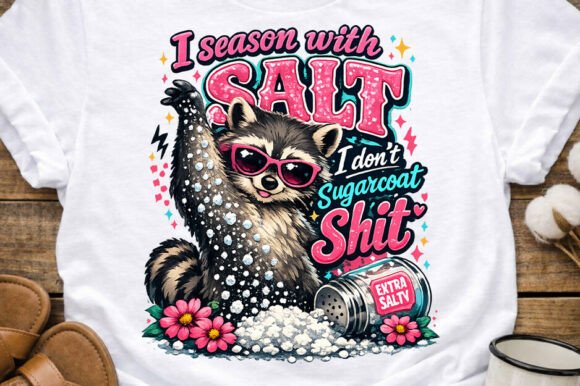 Download I Season with Salt Funny Raccoon PNG - Funny Collection