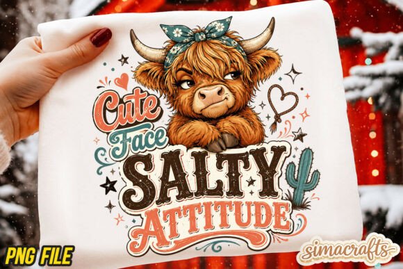 Download Funny Salty Attitude Highland Cow PNG - Funny Collection