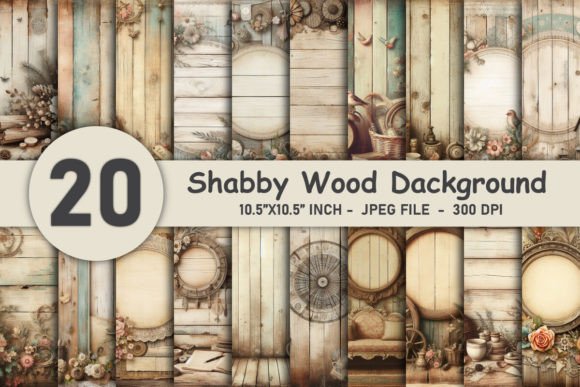 Download Shabby Wood Background Digital Paper - Premium Bundle