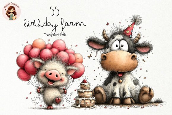 Download Whimsical Birthday Farm PNG Clipart - Birthday Collection