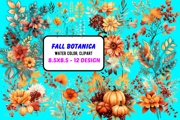 Download Fall Botanical Watercolor Sublimation - Botanical watercolor Collection